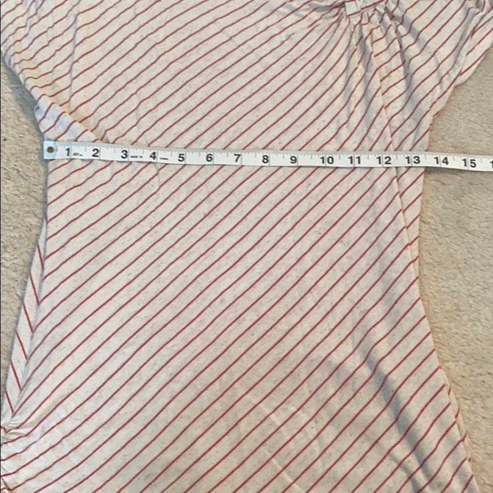 🥭(4 for $15) One Clothing Brand Cream and Red Stripes - Picture 5 of 7